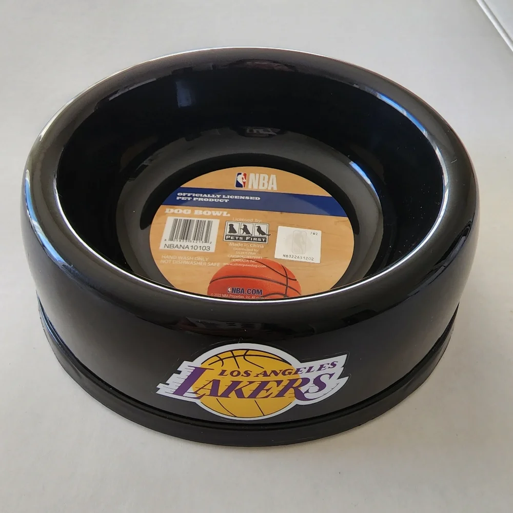 Los Angeles Lakers pet bowl water and food